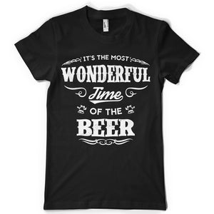 Wonderful time of the beer life inspiration T shirt Print on American Apparel Men's Shirt