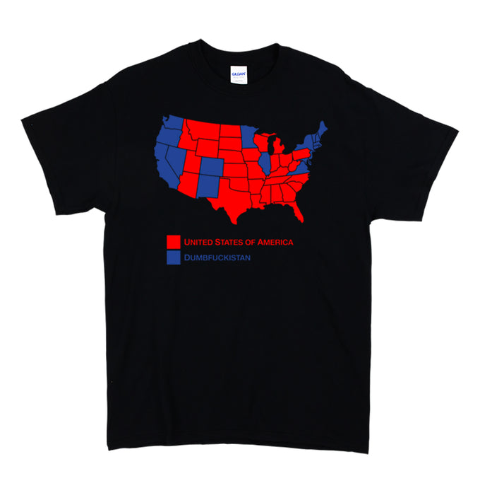 Dumbfuckistan Map Men's Black T shirt