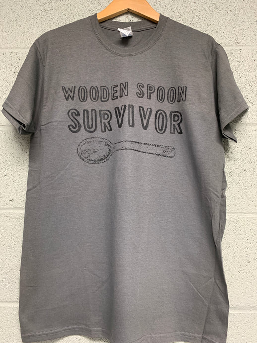 wooden spoon survivor shirt Charcoal Grey
