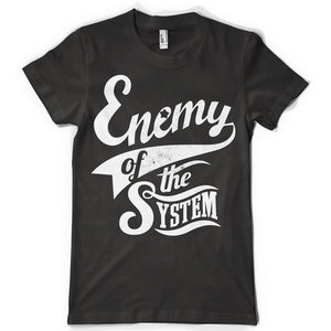 Enemy of the system life inspiration T shirt Print on American Apparel Men's Shirt