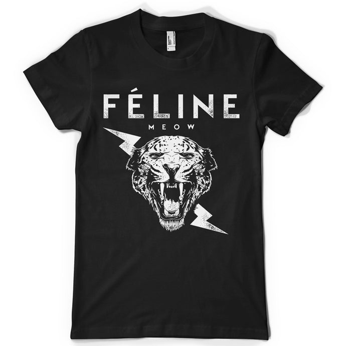 Feline life inspiration T shirt Print on American Apparel Men's Shirt