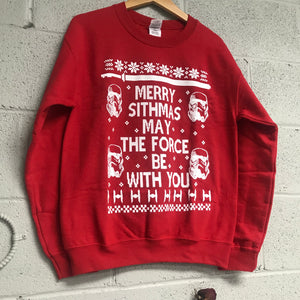 Star Wars merry Sithmas may the force be with you Men's Ugly Christmas Sweatshirt Red