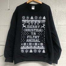 Merry Christmas YA Filthy Animal Sweatshirt Black