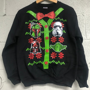 Star Wars Men's Ugly Christmas Sweatshirt Black