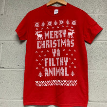 Merry Christmas YA Filthy Animal Short Sleeve Shirt Red