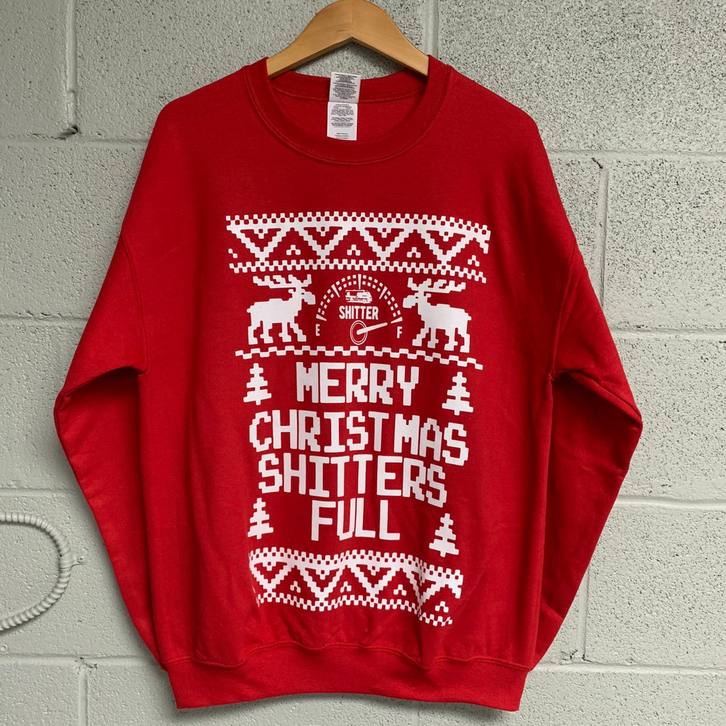 Merry Christmas Shitter's Full Ugly Christmas Sweatshirt