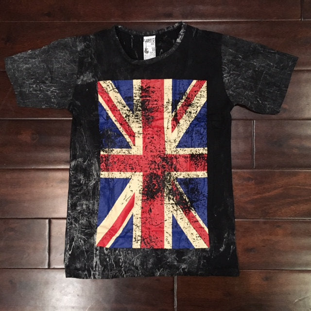 Vintage Stone Wash T shirt, UK Logo Print