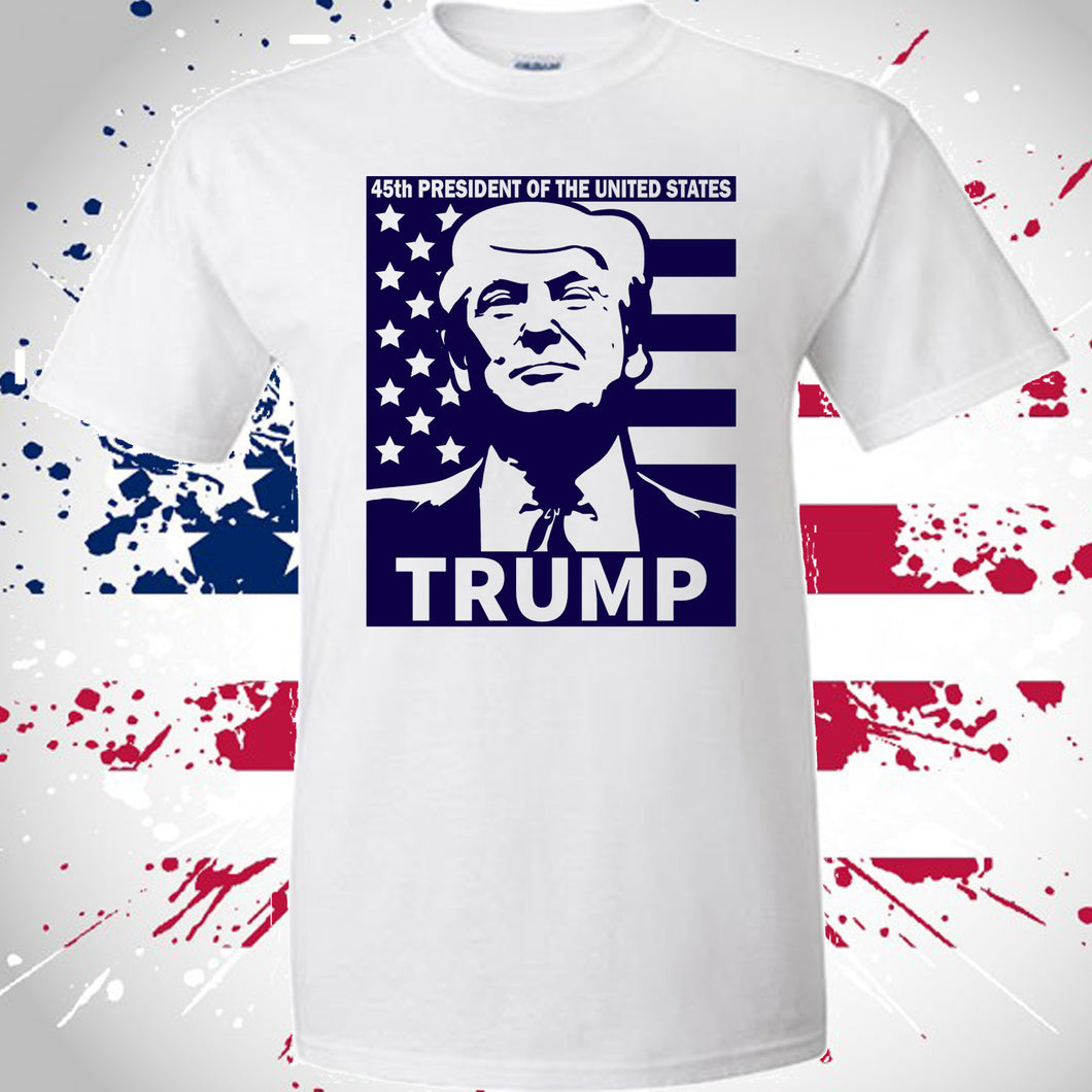 Donald Trump 45th President T Shirt White
