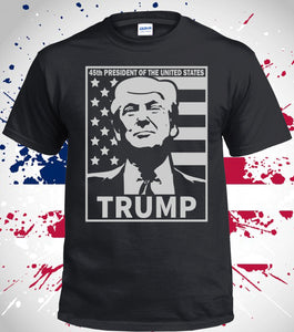 Donald Trump 45th President T Shirt Black