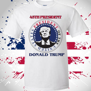 Donald Trump 45th President Make America Great Again T Shirt White