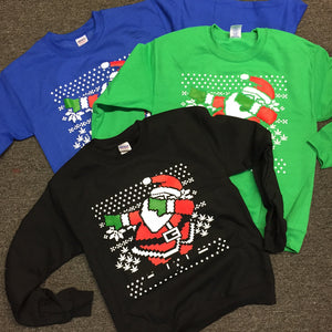 Dabbing Santa Ugly Christmas Sweater Dabbing Santa Sweatshirt Dabbing Santa Men's Crewneck Sweatshirt Christmas Gift Xmas Shirt