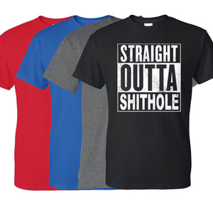 Straight Outta Shithole Trump Shirt Anti Trump Shirt S-3XL