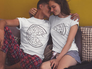 Set of 2 Couple t shirt couple tees pizza t shirt couple tshirts funny matching couple shirts  anniversary gift pizza t shirts pizza tee
