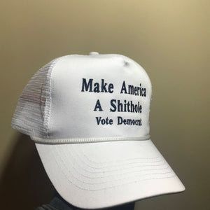 Trump Hat Make America A Shithole Make America Great Again Trump Cap White Hat