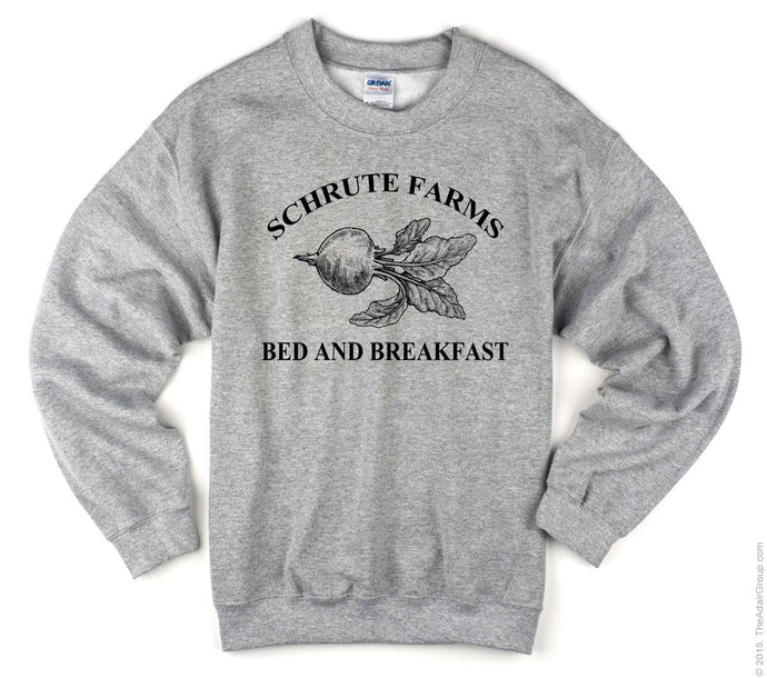 Schrute Farms Bed & Breakfast Sweatshirt , Schrute Farms Sweat, The Office, Fan Sweatshirt, dunder mifflin SweatShirt Light Heather