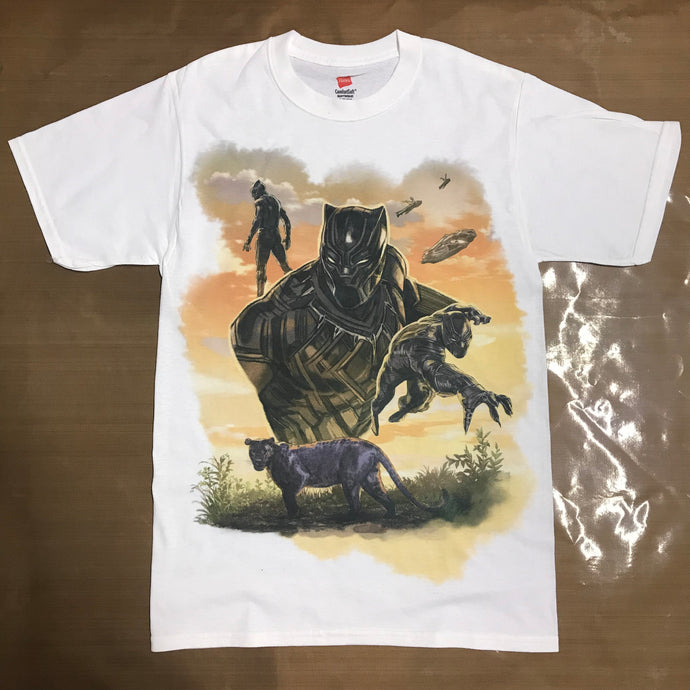 Black Panther Wakanda Original Artwork print on T shirt Men Women Kid Shirt T shirt