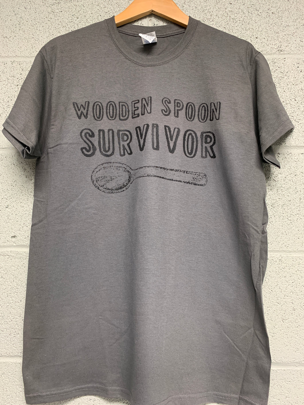 wooden spoon survivor shirt Charcoal Grey