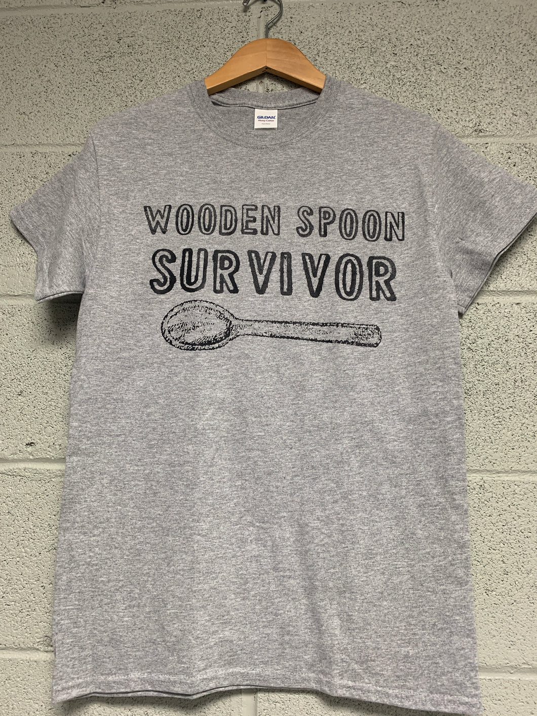 wooden spoon survivor shirt Heather Grey