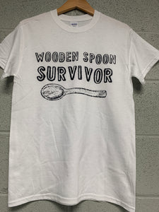 wooden spoon survivor shirt White