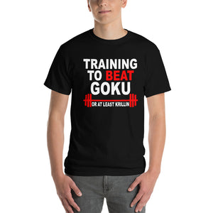 train to beat goku or at least krillin T shirt
