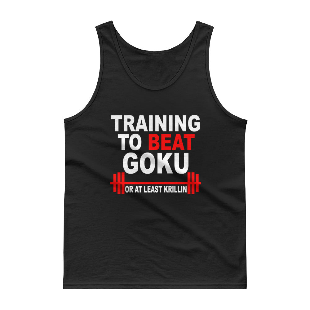 train to beat goku or at least krillin Tank top