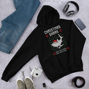 Shark Doo Doo Doo Transparent For Christmas Ugly Sweater Design Unisex Hoodie