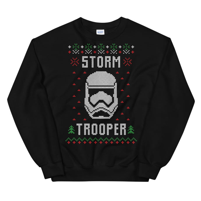 Stormtrooper Helmet Transparent For Christmas Ugly Sweater Design Unisex Sweatshirt