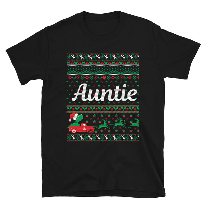 Auntie Christmas Ugly Sweater Party Short-Sleeve Unisex T-Shirt