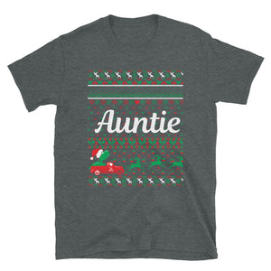 Auntie Christmas Ugly Sweater Party Short-Sleeve Unisex T-Shirt