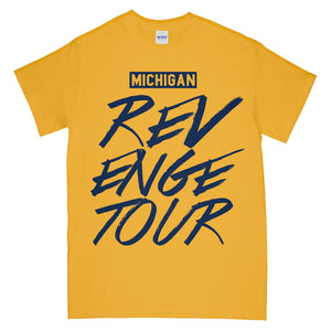 Michigan Revenge Tour T Shirt Yellow Gold